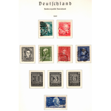 1949-1977. Vesttyskland. Bund. Samling i Leuchtturm fortryksalbum med klemlommer. Pænt besat. Stemplet.