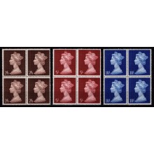 1969. England. Dronning Elizabeth. 4-blokke. Postfriske.