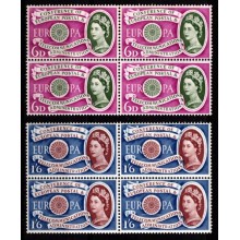 1960. England. Europamærker. 4-blokke. Postfriske.