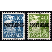 Postfærge. Karavelmærker type II.