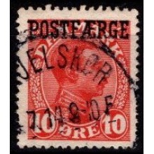 Postfærge. 10 ø. rød.