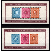 Frimærkeudstilling i Berlin. Zoner. Miniark. Komplet sæt. Postfrisk.