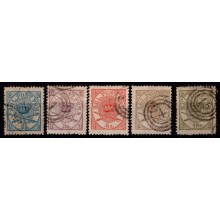 Danmark - Krone-Scepter-Sværd - Komplet - Stemplet