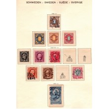 Sverige. 1855-1979. Samling i Schaubek fortryksalbum med lommer.