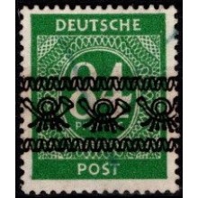 Overtryk posthorn i rammelinier på taltype.