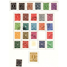 1946-1949. Allierede Besættelseszoner, primært stemplet & 1949-1990. Vesttyskland. Samling i lommer og hængslet på løse sider. Postfrisk fra 1961.