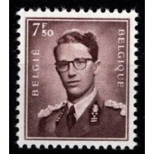 Kong Baudouin. 7,50 fr. brun. Postfrisk.