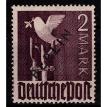 Berlin - Sort overtryk "Berlin" -  AFA 18, 2 mark mørklilla, Postfrisk.