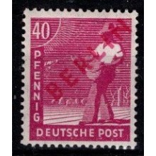 Berlin - Rødt overtryk "Berlin"  AFA 29, 40 pf. lilla Postfrisk.