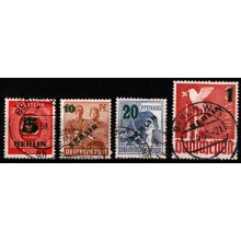 Provisorier på mærkerne "Allierede Besættelseszoner Fællesudgaver