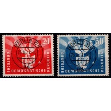 1957. DDR. Polsk-østtysk venskabspagt. Perfekt stemplet.