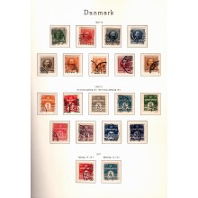 1851-1995. God og flot Danmark samling i Leuchtturm album med lommer. Komplet fra 1941-1995. Høj AFA. Stemplet.