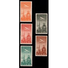 Ny luftpost. Komplet sæt. Postfrisk. 