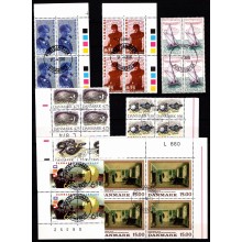 Danmark. 4-blokke. Dobbeltplanche med diverse. AFA værdi 1.020 kr.