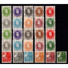 Danmark - Lot Karavel sæt - Lot med Christian X 60-års fødselsdag - Komplet sæt