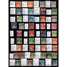 Danmark - Lot med bølgelinie Type varianter - 2 plancher - Streger/Punkter.