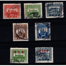 Danmark - Genforeningsmærker - Røde Kors - 2 sæt komplet.