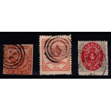 Danmark - Lot med tre forskellig mærker