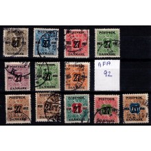 Danmark - 27-øres provisorier - Sæt uden AFA nr. 92