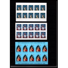 Estland. Samling af jule miniark. Ufoldede. Postfriske.