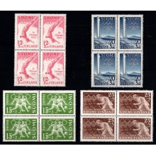 Finland - Olympiade i Finland - Komplet sæt i 4-blokke - Postfriske.