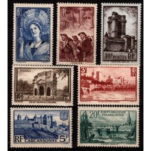 Frankrig. Nye tegninger. Komplet sæt. Ustemplet.