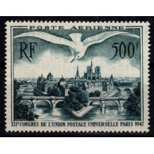 Frankrig - Luftpost - Enkeltmærke 500 franc - Postfrisk.