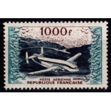 Frankrig - Luftpost - 1 mærke Ustemplet.