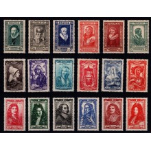 Frankrig - Berømte franskmænd - Nationaldragter - Komplette sæt - Alle Postfriske.