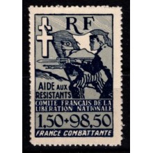 Frankrig - Befrielseskomité - Hjælp til modstandsbevægelsen - Postfrisk.