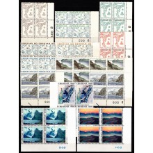 Færøerne. Komplet postfriske sæt i 4-blokke. 