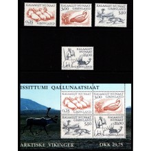 Arktiske Vikinger II. Mærker og Miniark. Postfrisk.