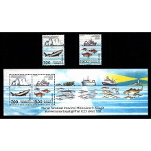 Int. Havundersøgelsesråd. ICES 100 år. Mærker og Miniark. Postfrisk.