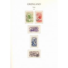 1938-2011 - Samling - Grønland - Flot Leuchtturm Album med kassette og klemlommer.
