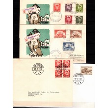 Grønland. 2-sidet planche med 8 stk. FDC.