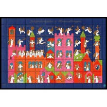 1970 - Danmark - Julemærker. Himmelborgen - Helark - 4-sidet takket - Ufoldet. 