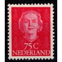 Dronning Juliana. 75 c. rosa. Ustemplet.