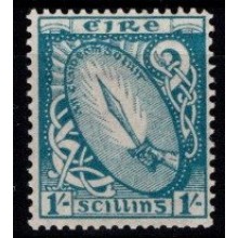 Definitiv udgave. Farveændringer og nyt vandmærke. 1 sh. blå, postfrisk.