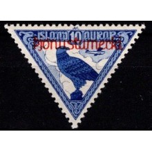 Luftpostmærke. Trekantet format. Postfrisk.