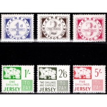 Jersey. Portomærker. Definitiv udgave. Komplet sæt. Postfrisk.