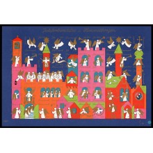 1970. Danmark. Julemærker, helark, postfrisk, ufoldet, utakket.