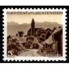 1950. Liechtenstein. Landskaber. Farveændring. Postfrisk.