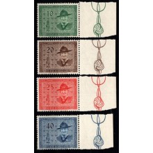1953. Liechtenstein. Spejderfører kongres. Komplet sæt. Postfrisk.