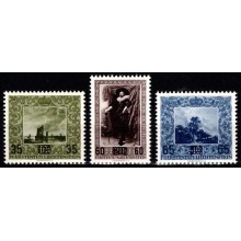 Malerier med provisorier. Postfrisk.