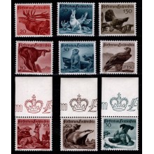 Jagtserie. Lot med forskellige mærker fra Liechtenstein. Postfrisk.