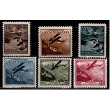 Luftpost. Komplet sæt. Ustemplet.