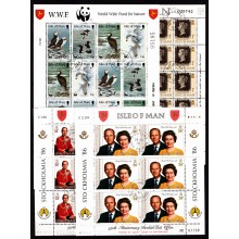 Isle of Man, miniark og  sammentryk. Postfrisk.