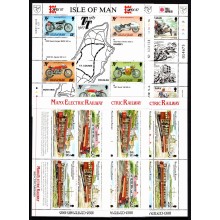 Isle of Man, miniark og sammentryk. Postfrisk.