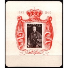 Fyrst Louis II 25-års regeringsjubilæum. Miniatureark. Postfrisk.