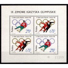 Vinterolympiaden i Innsbruck. Miniark. Postfrisk.